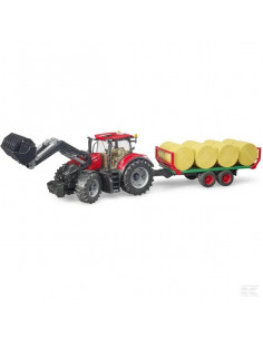 Case IH Optum 300 CVX con caricatore frontale e rimorchio