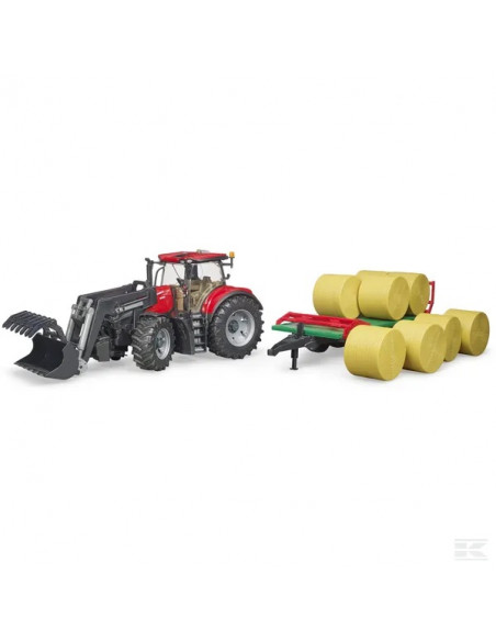 Case IH Optum 300 CVX con caricatore frontale e rimorchio