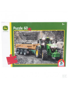 Puzzle John Deere trattore 7310R + rimorchio