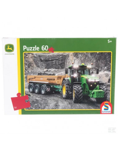 Puzzle John Deere trattore 7310R + rimorchio