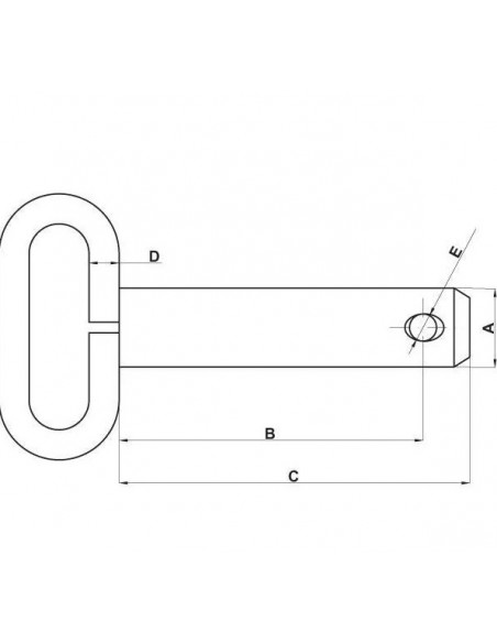 Spina con manico Ø30x135 mm