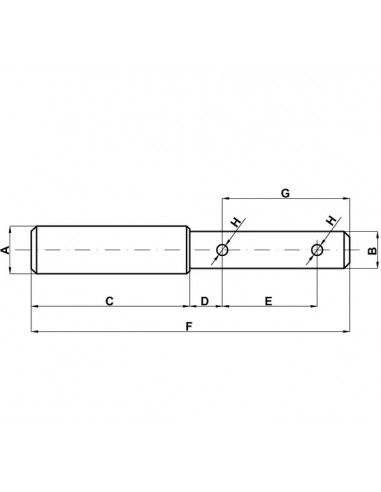 Perno 19 mm/25 mm Cat.1/2