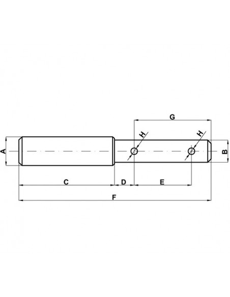 Perno 19 mm/25 mm Cat.1/2